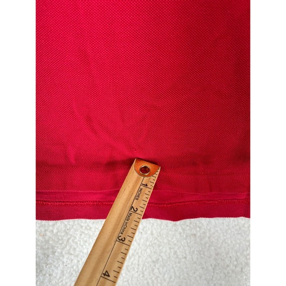 Tommy Hilfiger Men's Size Large Red Short Sleeve Collared Polo Shirt - Picture 3 of 9